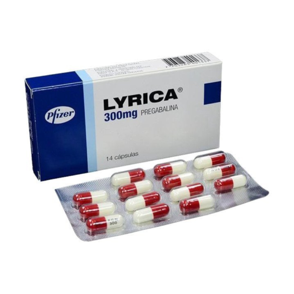 Lyrica (Pregabalin) 300mg tablets, used to treat nerve pain and seizures.