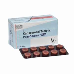 Soma (Carisoprodol) 500mg Tablets packaging for muscle pain relief.